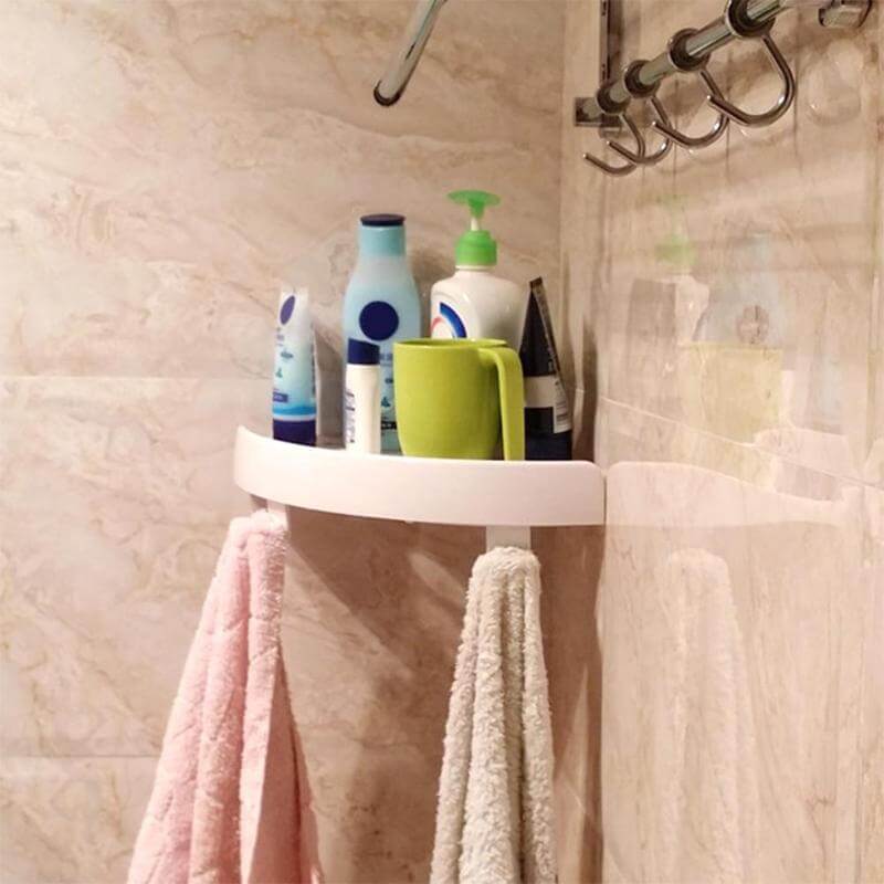 Space-Saving Shower Storage Idea