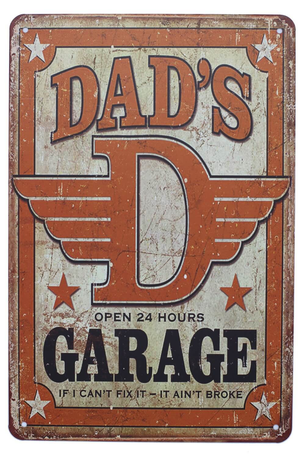 Dad’s 24-Hour Garage Vintage Metal Sign