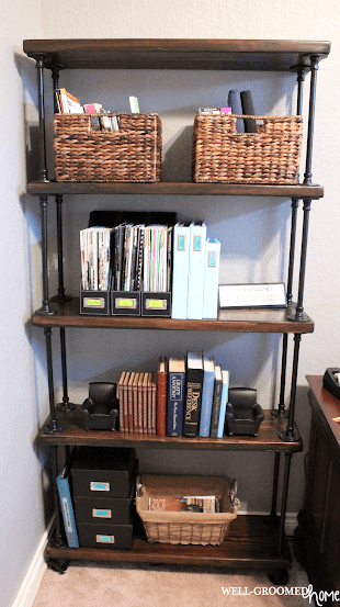 Office-Ready Professional DIY Pipe Shelf Design