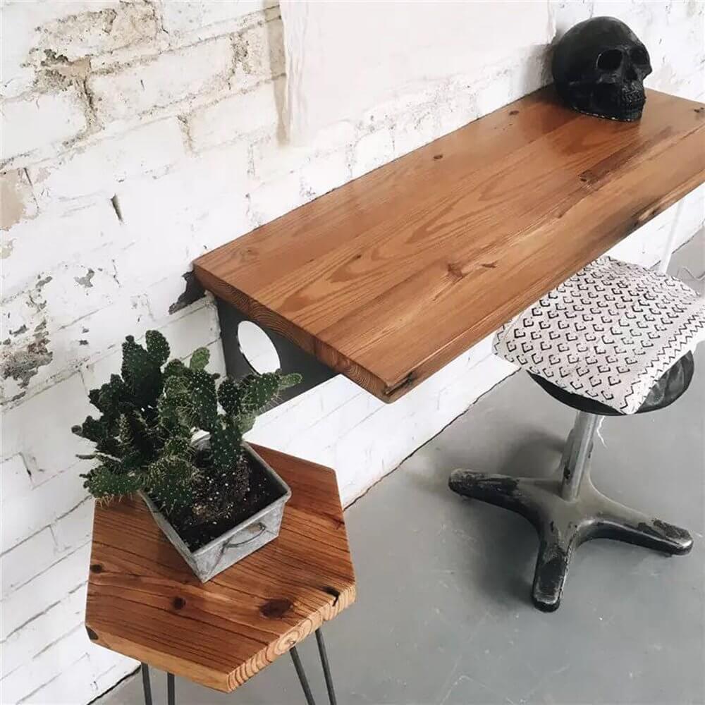 Solid Wood Plant Style Home Decoration Desk