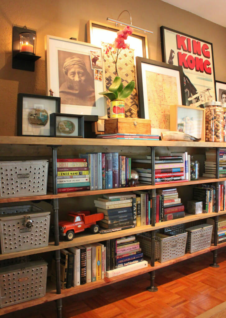 Sturdy, Affordable, and Chic Pipe Bookshelf