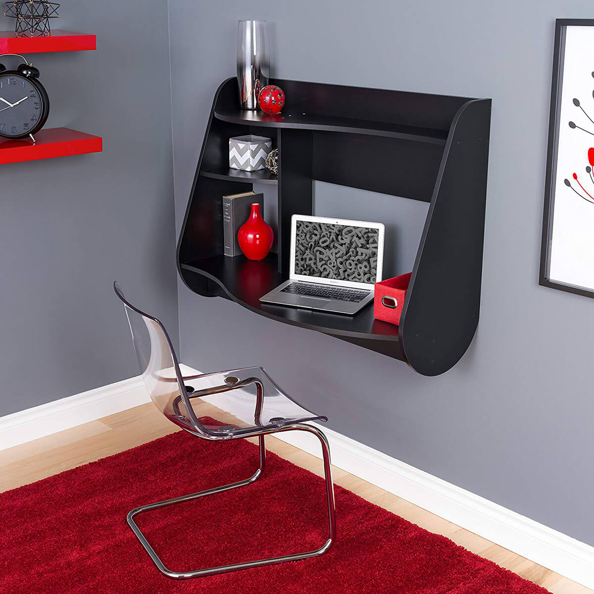 Awesome Idea for a Contemporary Wall Desk