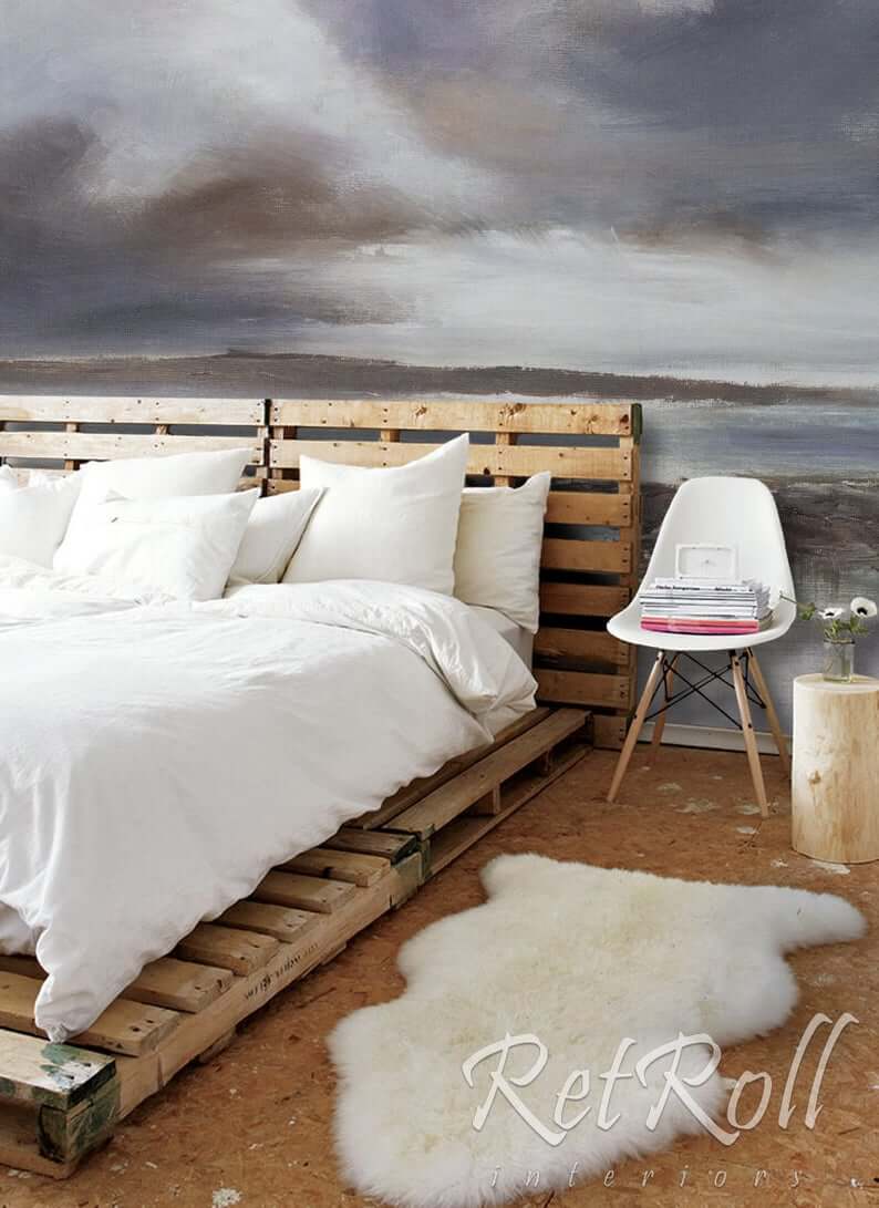 Amazing Naturalist Pallet Bed with Mural