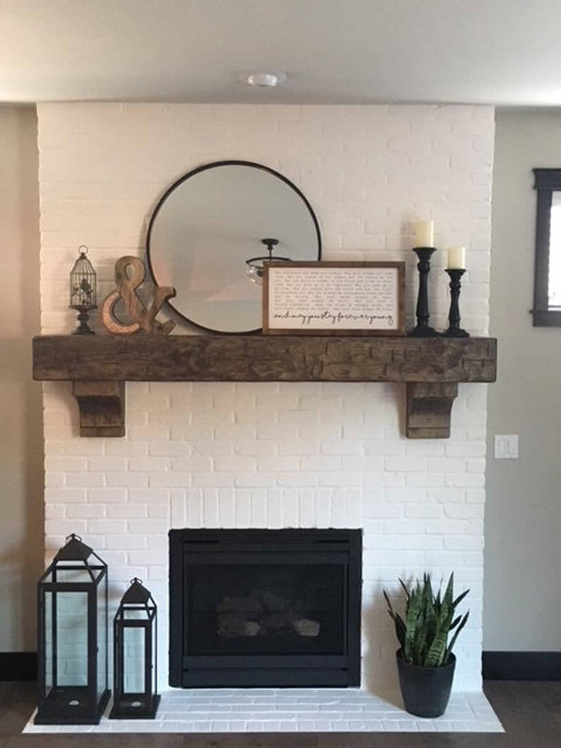 Chunky Textured Wooden Mantel For Your Fireplace Homebnc