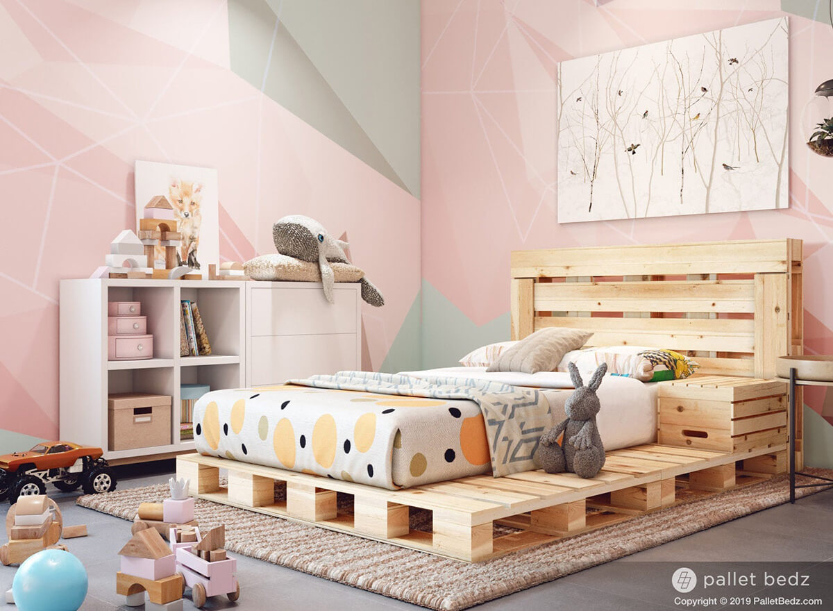 Inspired Pallet Bed Idea for Kids Rooms