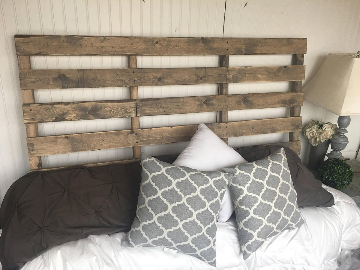 Simply Rustic Pallet Style Headboard