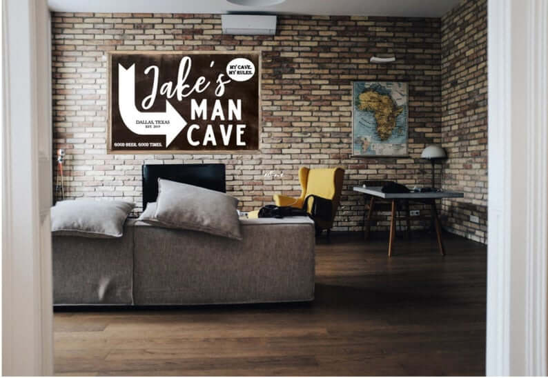 Garage Decor for Men Man Cave Rules Sign Cool Stuff for Your Room Music  Decor (Size : 30X40CM)