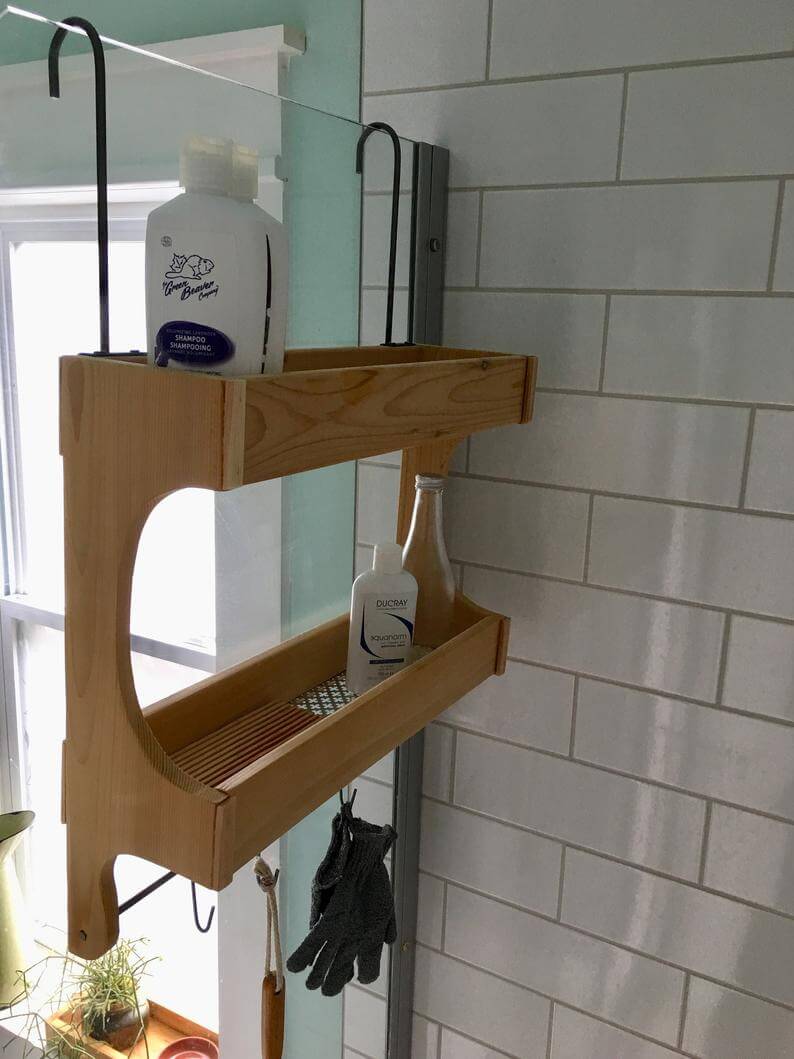 Beautiful Shower Storage Idea for Your Bathroom