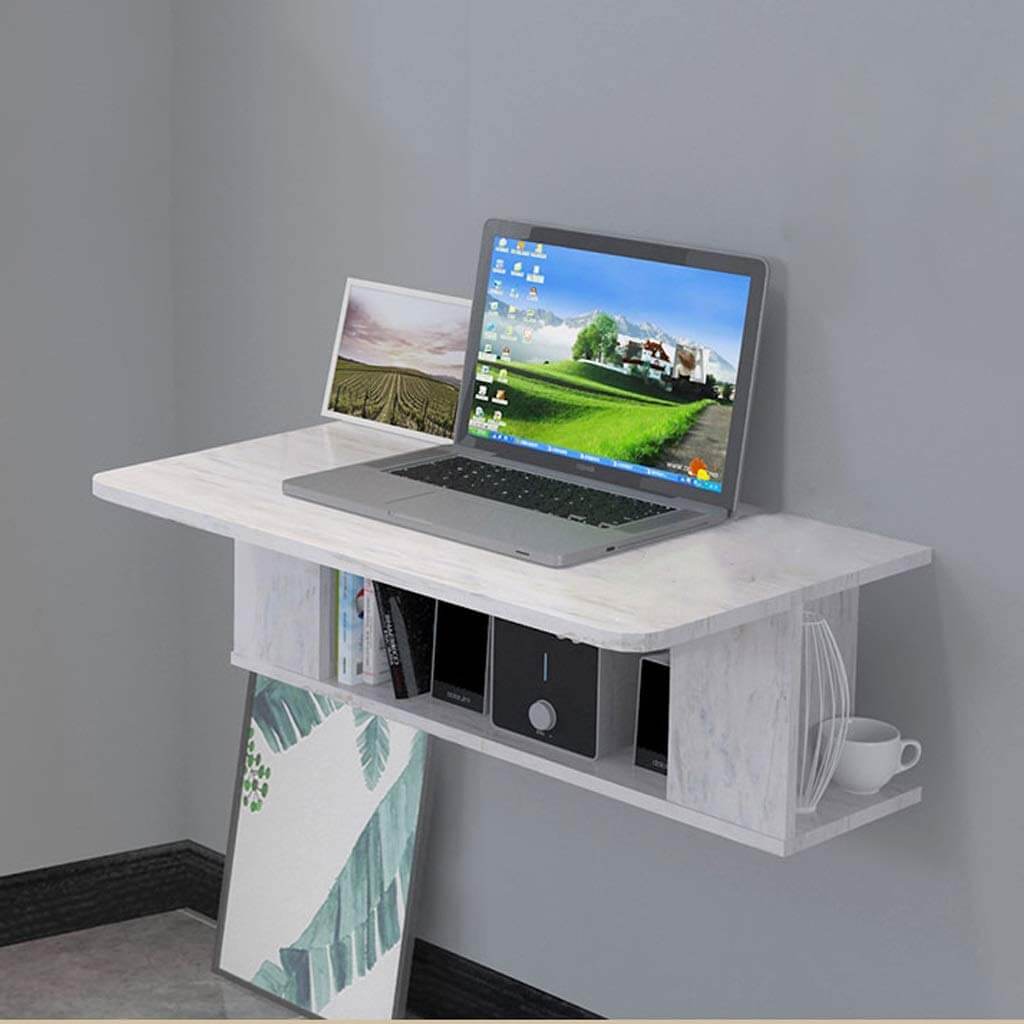 Small Marble Printed Wall Desk Ideas