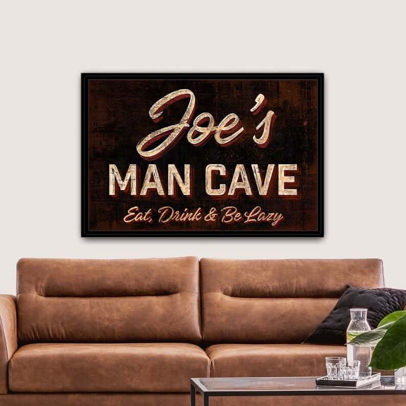 Welcome To The Man Cave Quote Wall Decal Decor Basement Garage 2081 