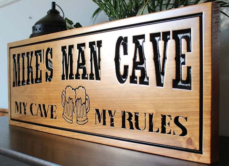 Wooden Man Cave Sign Ideas