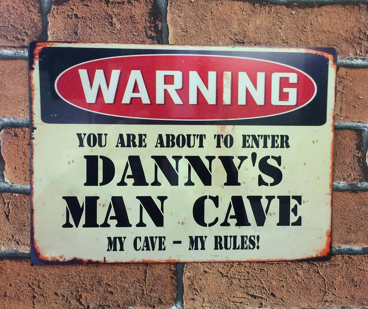 Retro Metal Warning Personalized Sign