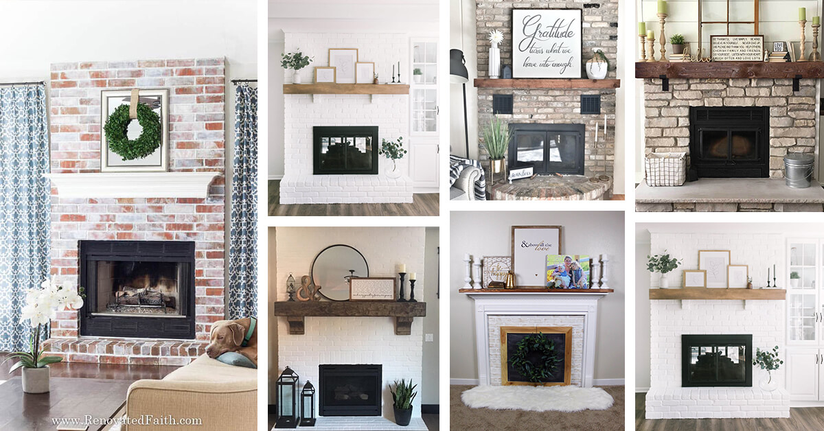 23 Best Brick Fireplace Ideas To Make, How Can I Make My Brick Fireplace Look Better