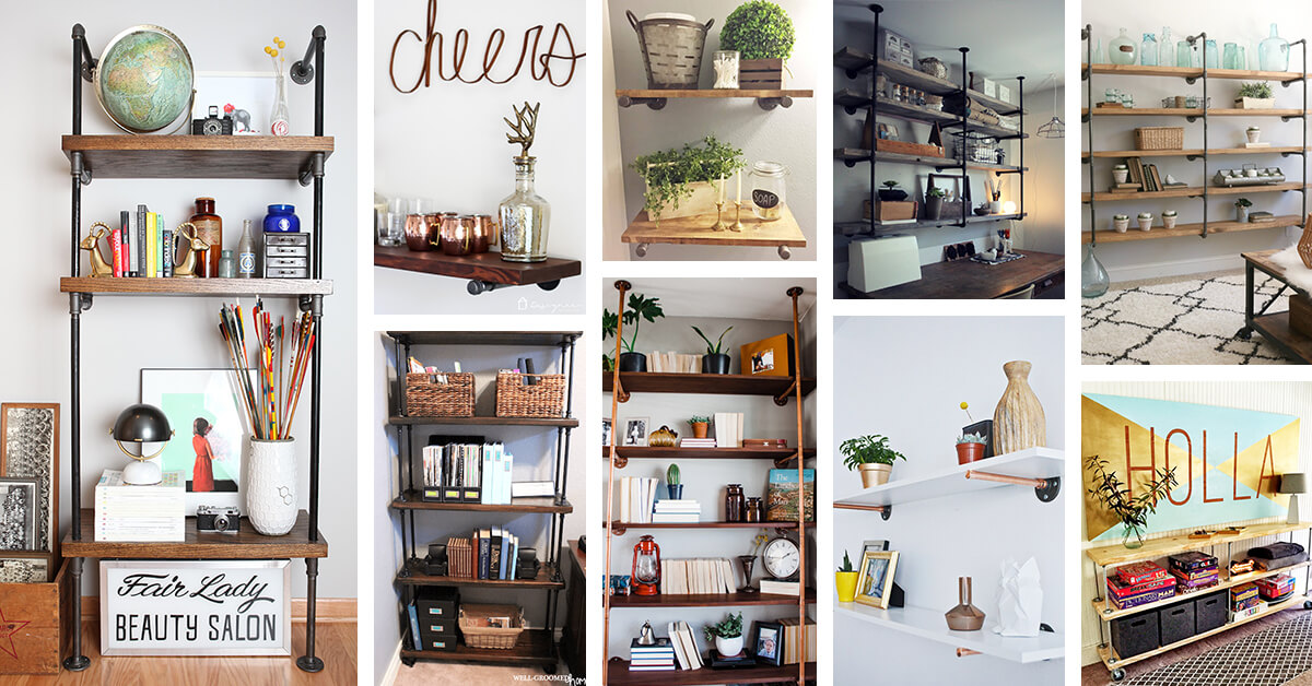 17 Best Diy Pipe Shelves For Budget, Copper Pipe Kitchen Shelves