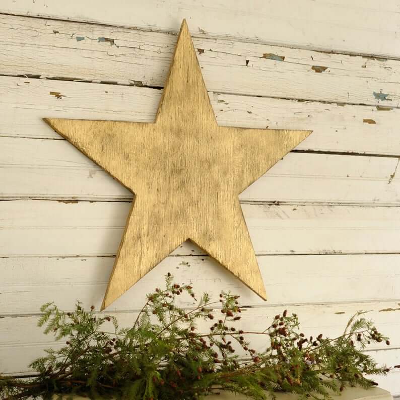 Oversized Wooden Holiday Star