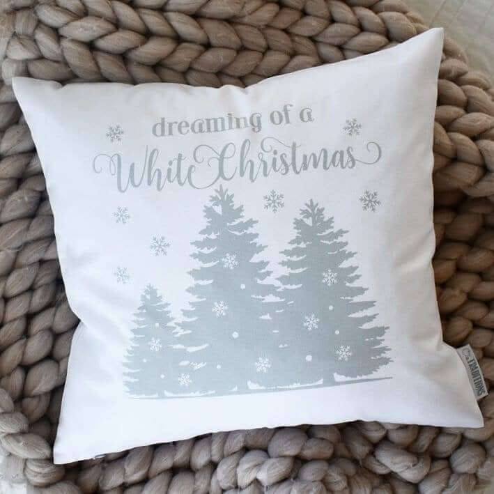blue and white christmas pillows