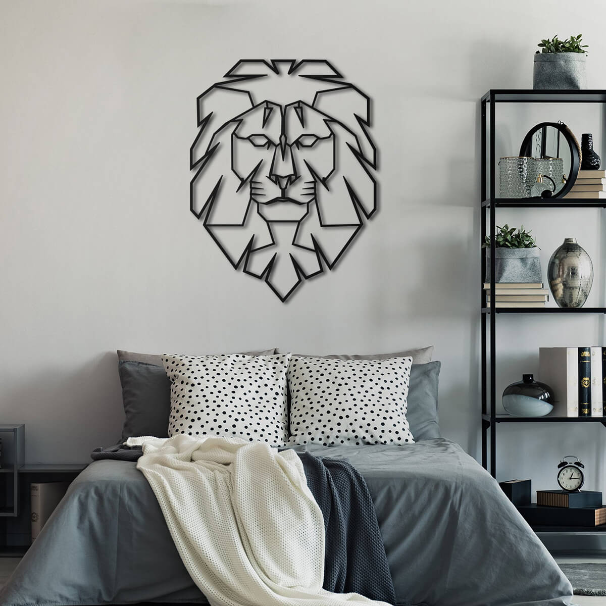 Powerful and Strong Lion Head Outline