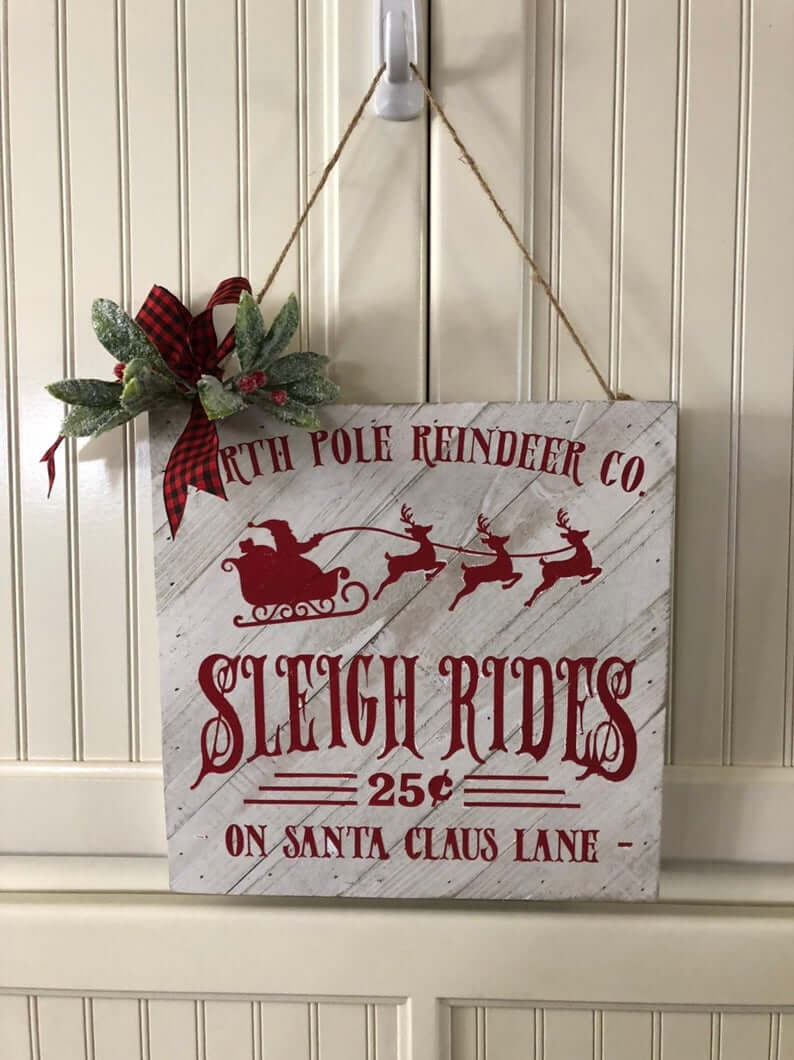 North Pole Reindeer Co. Vintage Sign for the Holidays