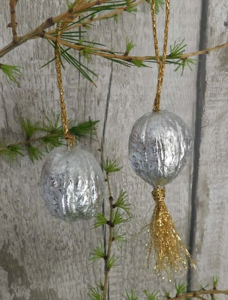 Metallic Crinkled Foil Ball Ornaments