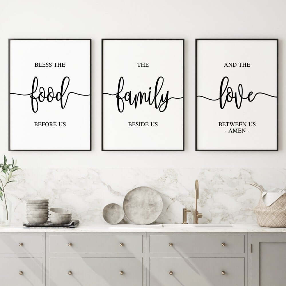 Food Family Love Trio Wall Art
