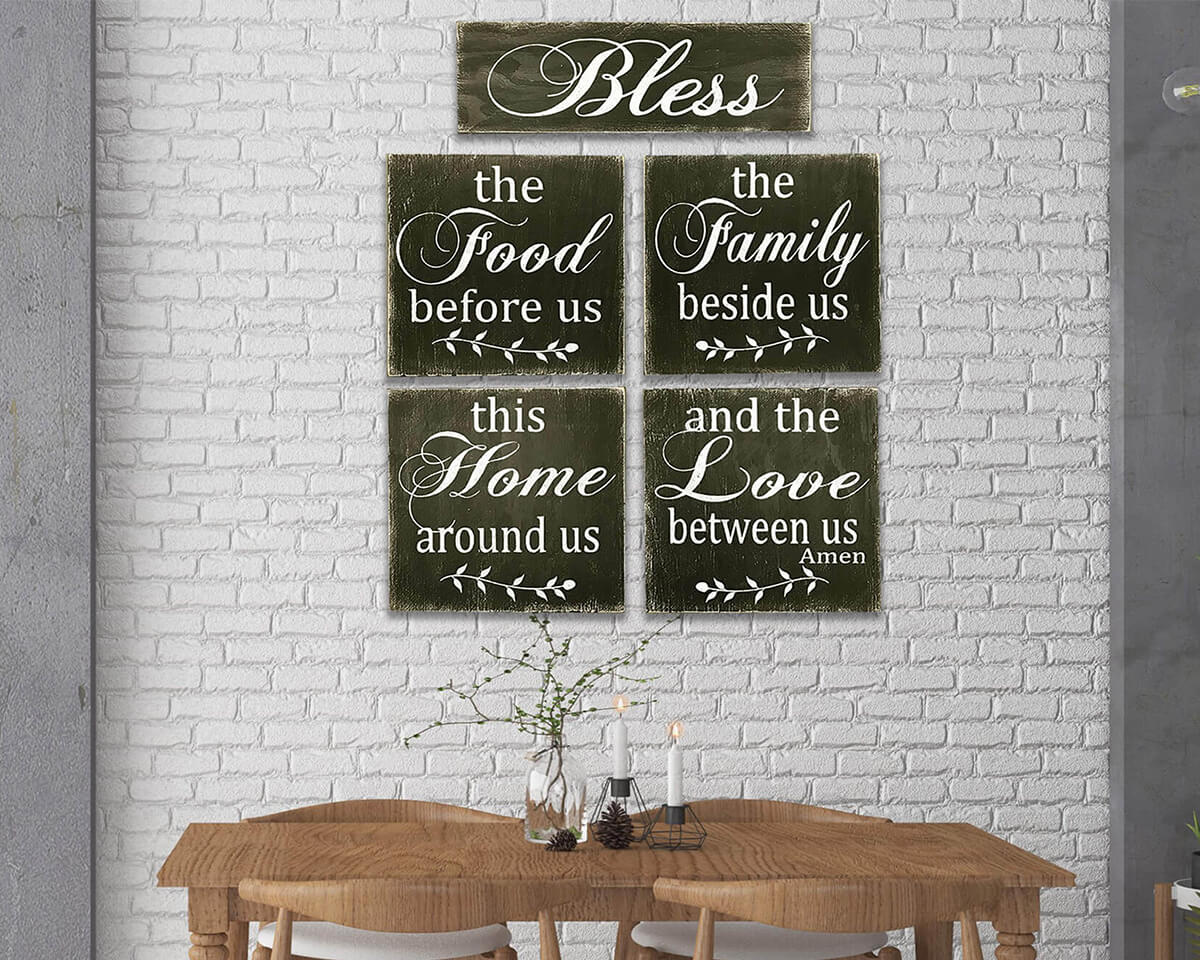 Dining Room Blessings (Five Sign Set)