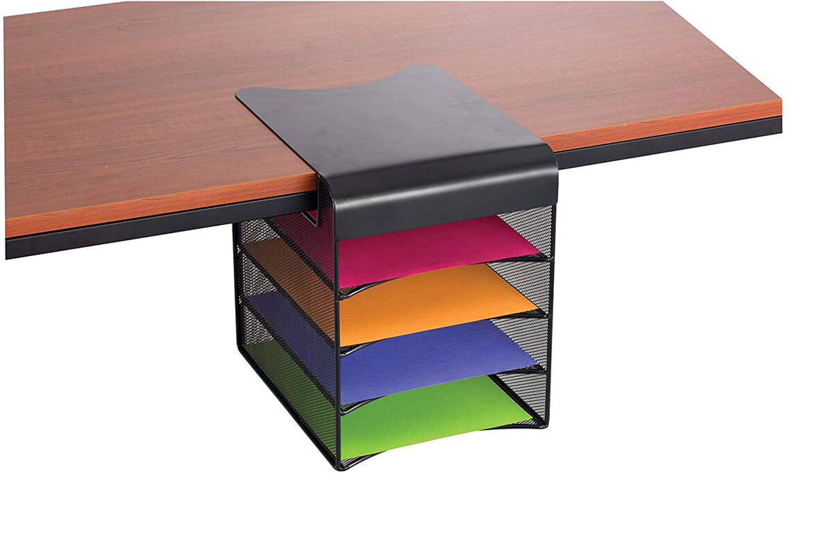 Flexible and Versatile 4-Tray Underdesk Organizer