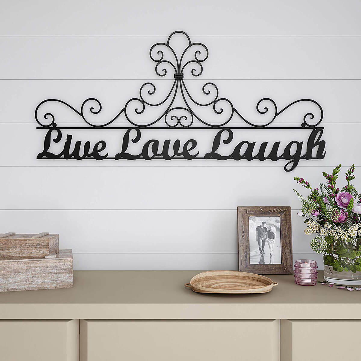 Live Love Laugh Metal Wall Hanging