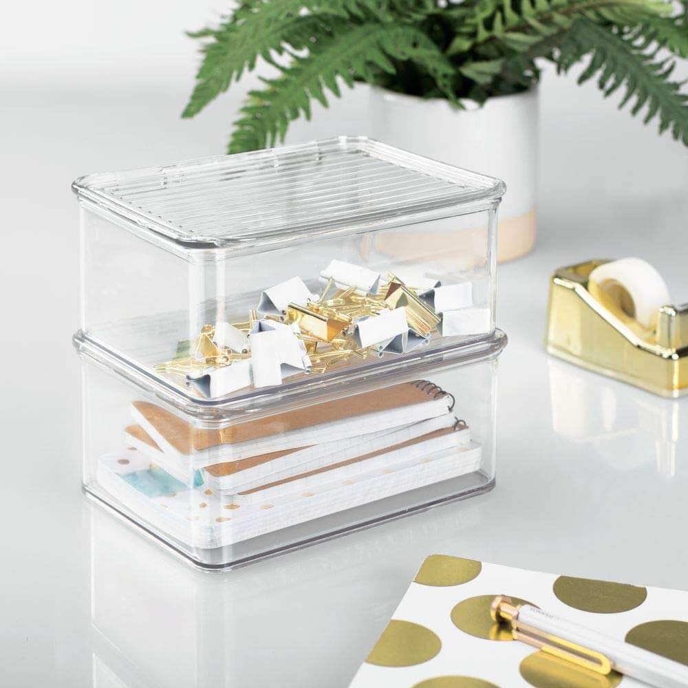 Stackable and Plastic Organizer Boxes