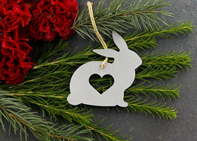 Unique Personalized Bunny Rabbit Ornament