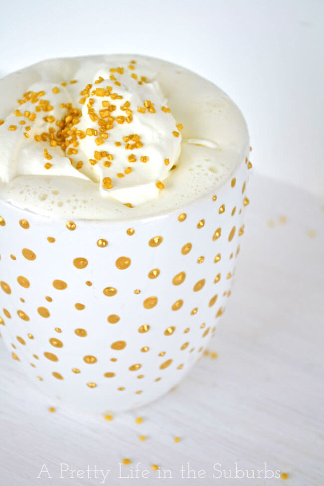 Mug Sprinkled with Golden Dots