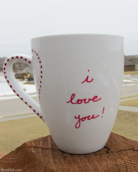 Simple, Sentimental “I Love You” Mug