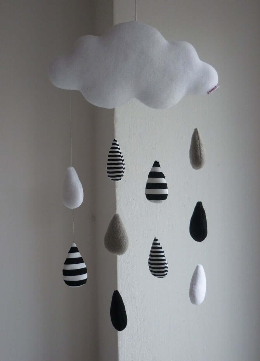 Cute Cloudy Raindrop Baby Mobile
