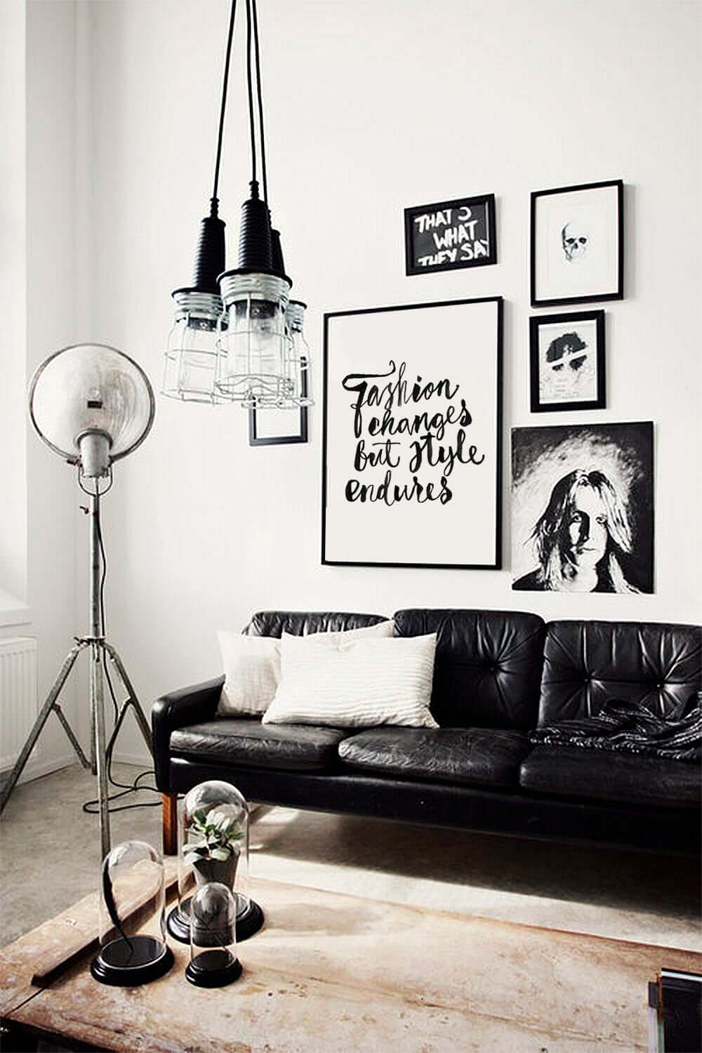 Inspiring Black and White Living Area Decor
