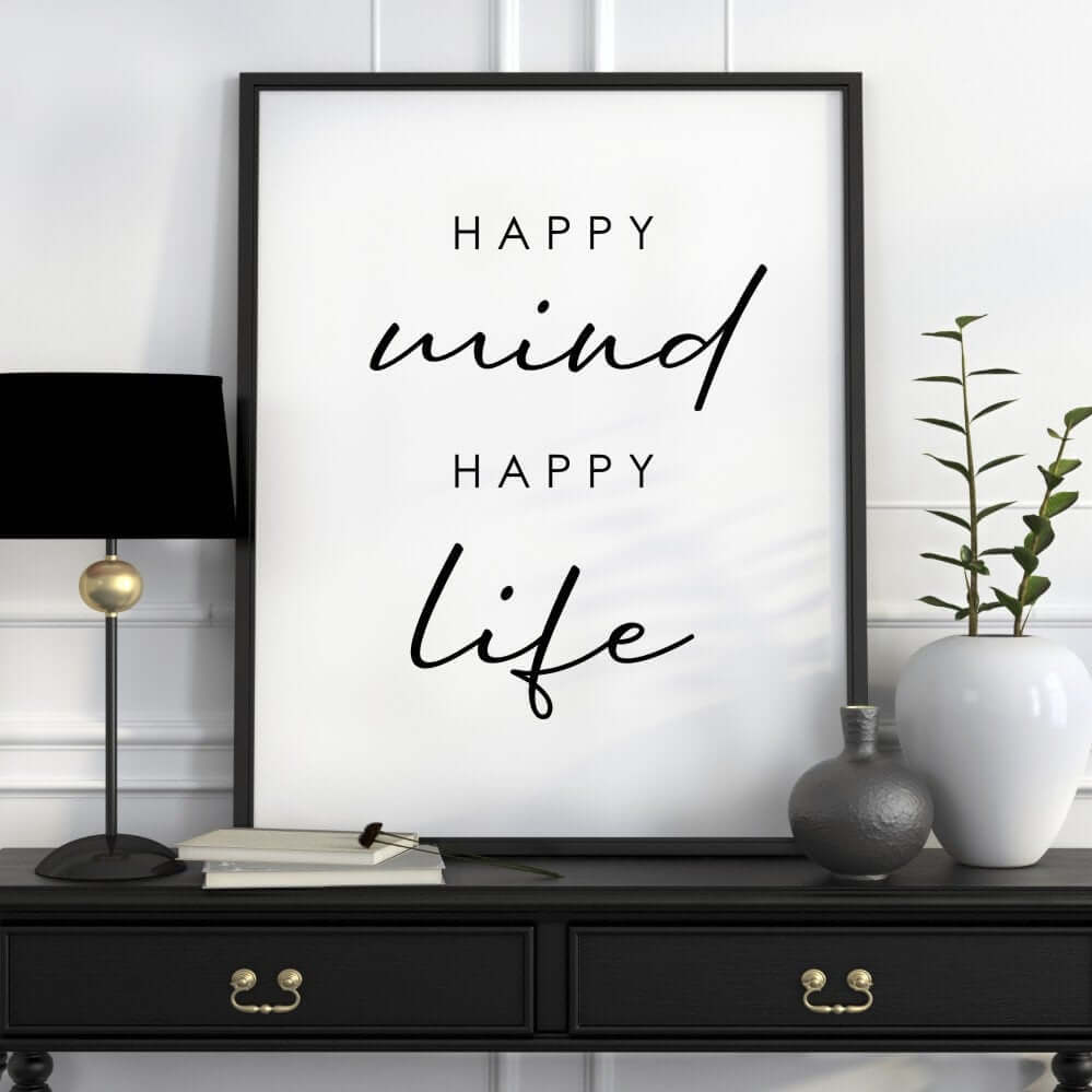 Mindfully Good Black and White Wall Art