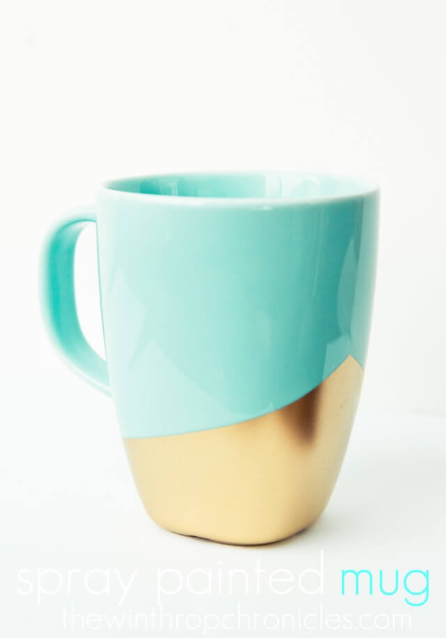 Fabulous Teal and Gold DIY Mug Design