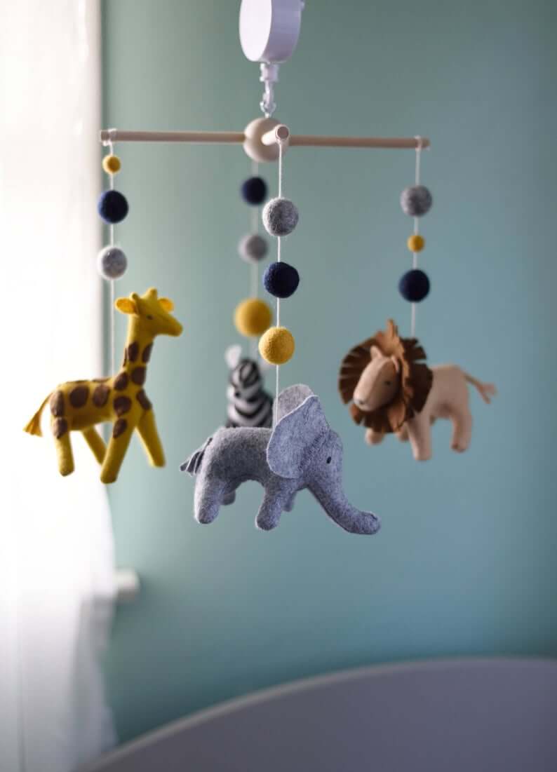 Cute Safari Theme Nursery Mobile