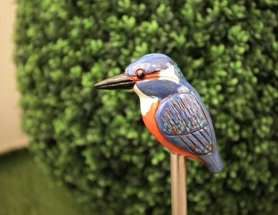 Hand painted Ceramic Kingfisher Garden Bird