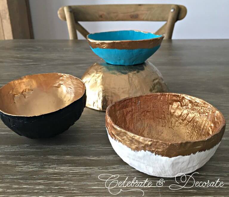 Stunning DIY Paper Mache Bowls