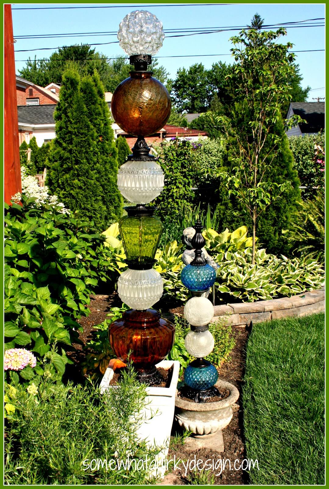 Cute Retro Upcycled Glass Globe Lamps