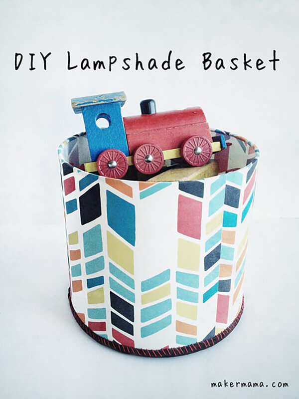 DIY Lamp Shade Toy Basket