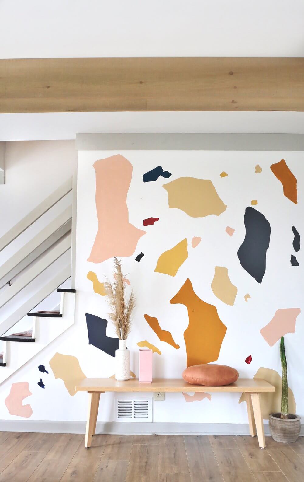 Abstract Terrazzo Muted Multi and Metallic Color Decals Mural