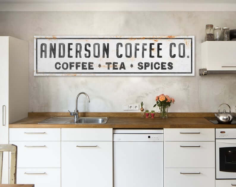 Beverage Bar Farmhouse Kitchen Sign