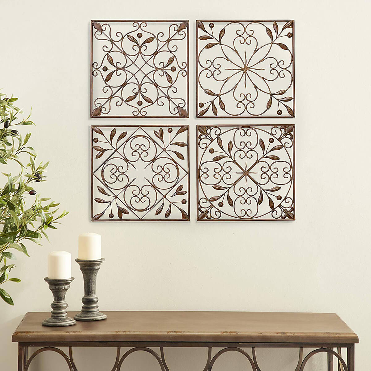 Intricate Design Metal Wall Art Tiles