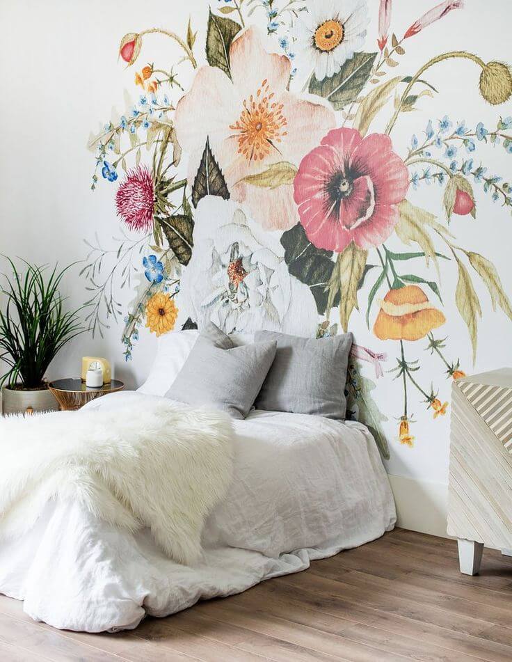 Fuzzy Fronds in a Wildflower Explosion Best Wall Mural Ideas