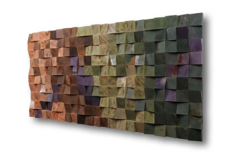Over-sized Multidimensional Wooden Square Wall Art