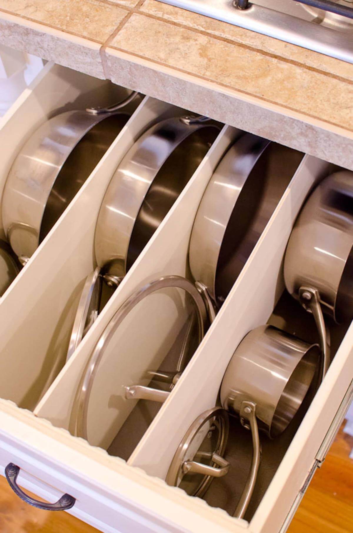 Classy And Perfect Organization For Pots And Pans