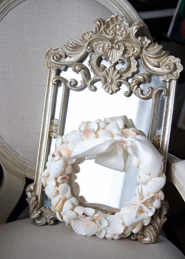 Seashell and Satin Ribbon DIY Wreath