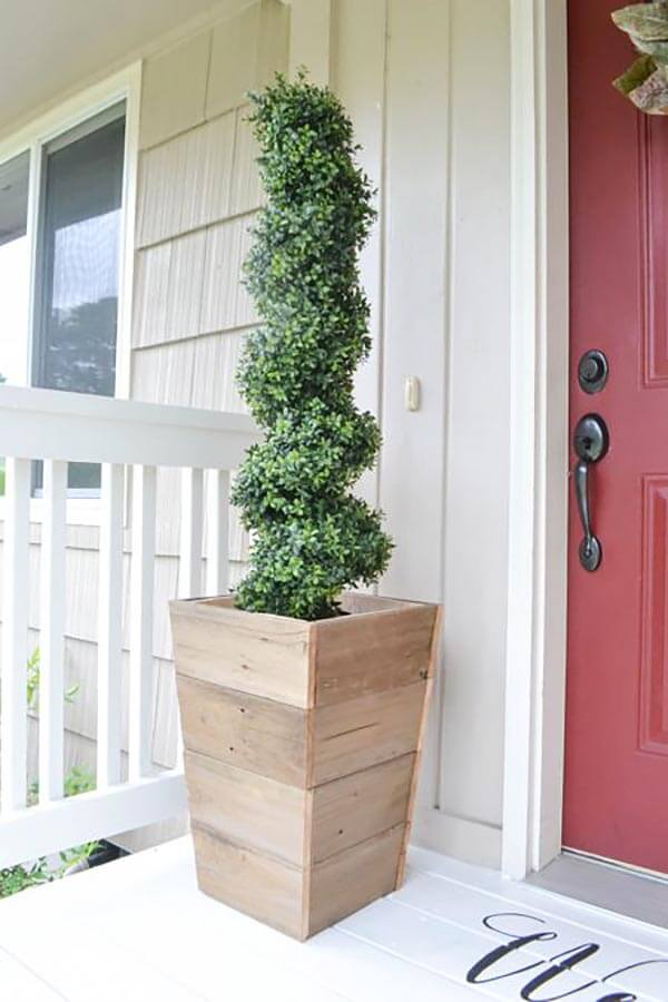 Reclaimed Fence Slat Outdoor Planter Box