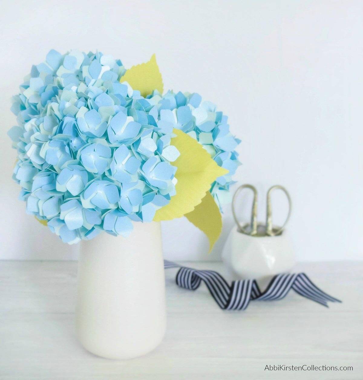 Hydrangeas Made from Metallic Paper