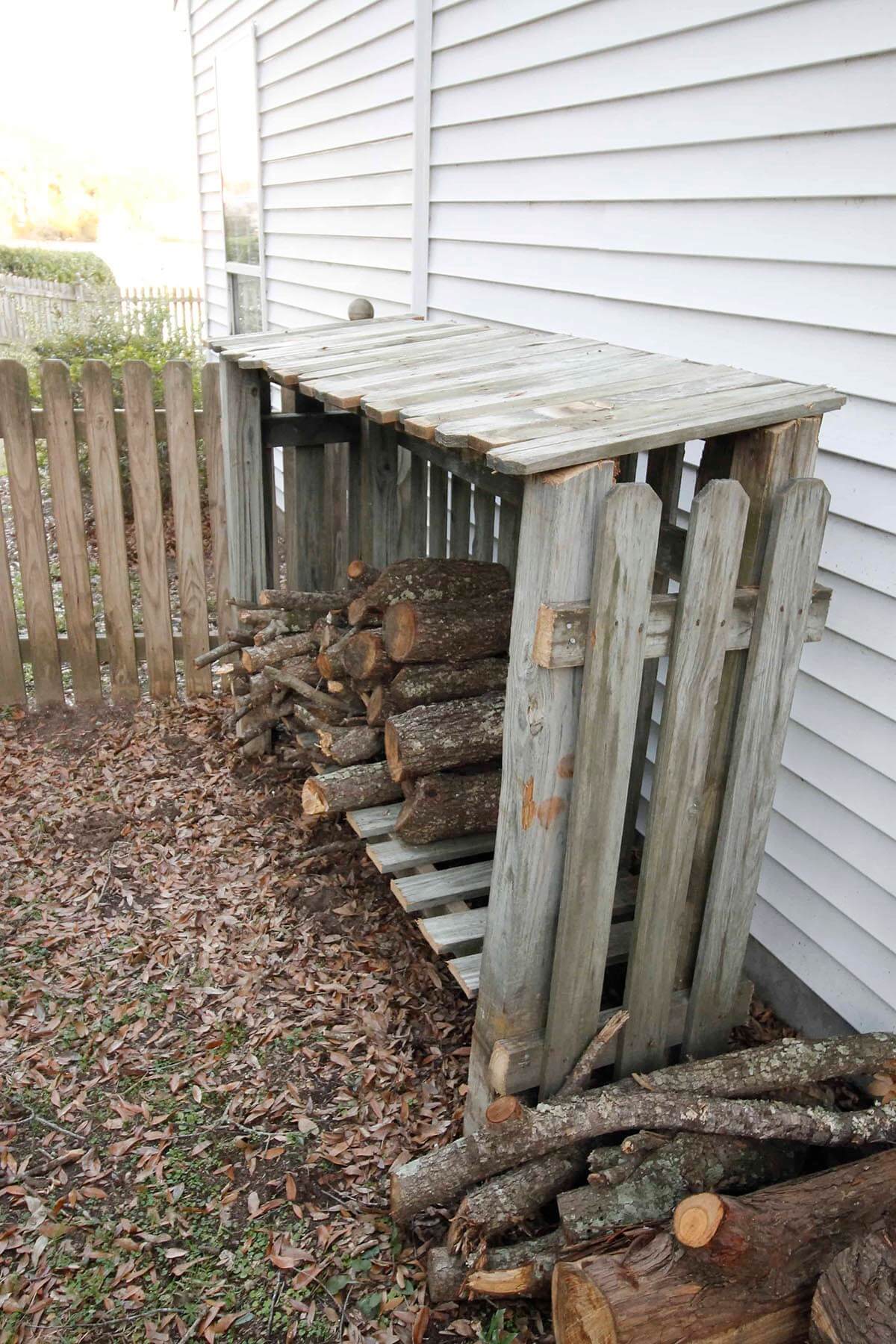 DIY Wooden Shed for Fire Wood